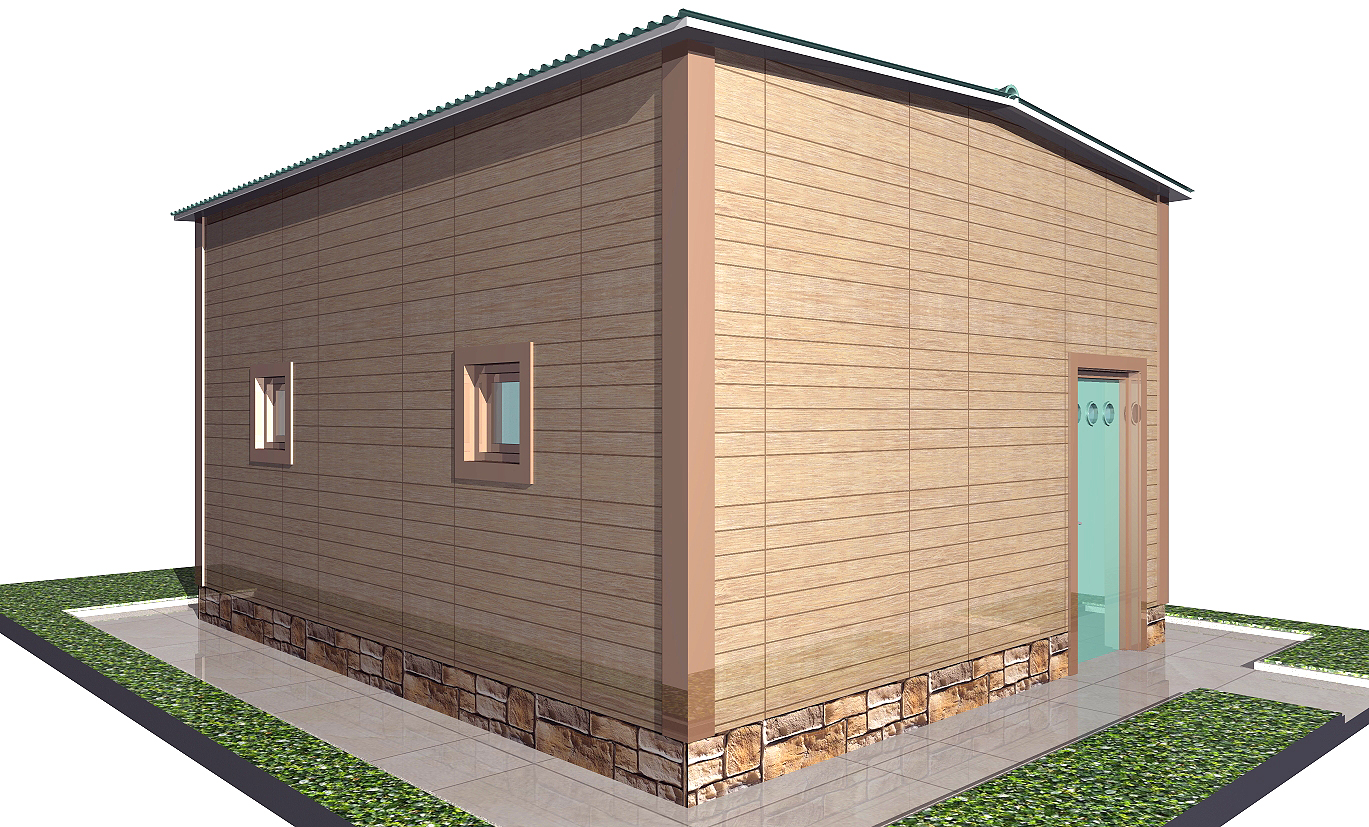 Гараж с двухскатной крышей Гараж с двухскатной крышей